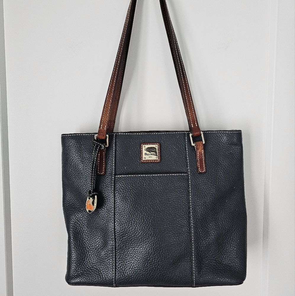 Dooney & Bourke Blue Pebbled Leather Shoulder Bag With Hangtag